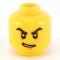 LEGO Head, Arched Eyebrows and Crooked Grin