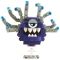 LEGO Beholder, Dark Purple with Gray Eyestalks, Blue Eyes