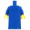 LEGO Plain Blue Dress with Flower Pattern on Bottom