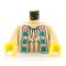 LEGO Torso, Native Necklace and Dark Turquoise Squares Pattern