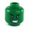 LEGO Head, Green with Sharp Teeth, Happy/Sad