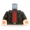 LEGO Torso, Black Leather Jacket over Red Shirt