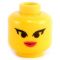 LEGO Head, Female, Red Lips and Angled Eyes