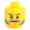 LEGO Head, Gray Sideburns and Moustache