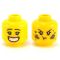 LEGO Head, Female, Big Smile, Dirty