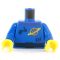 LEGO Torso, Blue with Planet Design, Dirt and Stains
