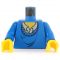 LEGO Torso, Blue Sweater over White Shirt with Collar