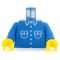 LEGO Torso, Blue Shirt, Pockets, Buttons