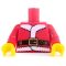 LEGO Torso, Red Jacket with Fur Lining (Ho Ho Ho!)