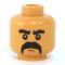 LEGO Head, Medium Flesh, Long Black Moustache