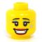 LEGO Head, Female, Blue Eyeshadow, Red Lips, Star on Cheek