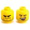 LEGO Head, Beard Stubble, Wide Grin/Smile