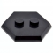 LEGO Hexagonal Minifigure Stand/Base, Black