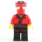 LEGO Yuan-ti Malison, Type 1, Red Head, Red and Black Keikogi