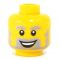 LEGO Head, Gray Beard, Happy