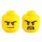 LEGO Head, Heavy Eyebrows, Smiling/Angry