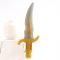 LEGO Dagger, Curved with Gold Hilt