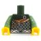 LEGO Dark Gray Torso with Scale Mail, Dark Green Arms [CLONE]