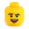 LEGO Head, Raised Eyebrow, Open Mouth