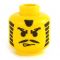 LEGO Head, Sideburns, Bared Teeth / Balaclava Pattern, Dual Sided [CLONE] [CLONE]