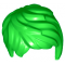 LEGO Hair, Female, Short and Tousled, Side Part, Bright Green