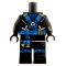 LEGO Black Keikogi with Blue Sash, Tied Knees
