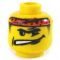 LEGO Head, Red Headband, Frown/Grimace
