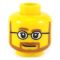 LEGO Head, Angular Brown Beard, Glasses, Smile