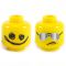 LEGO Head, Silver Sunglasses, Scribble Face