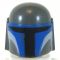 LEGO Dark Gray Helmet with Blue Highlights on Front