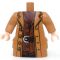 LEGO Lrge Trenchcoat, Light Brown with Reddish Brown and Dark Red Shirts, Wide Belt