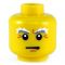 LEGO Head, Bushy Gray and White Eyebrows, Crow's Feet