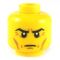 LEGO Head, Black Arched Eyebrows, Cheek Lines, Crow's Feet