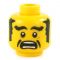 LEGO Head, Beard Stubble, Sideburns, Goatee and Red Scar Pattern [CLONE] [CLONE]
