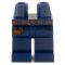 LEGO Legs, Dark Blue Pants with Brown Belt, Pouch/Holster