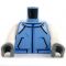LEGO Torso, Medium Blue Jacket with White Arms