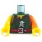 LEGO Dark Gray Torso with Scale Mail, Dark Green Arms [CLONE] [CLONE]