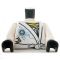 LEGO Torso, White Tied Shirt with Ice or Electricity Design