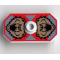 LEGO Shield, Rectangular with Stud, Bear Emblem