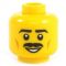 LEGO Head, Reddish Brown Chin Goatee and Eyebrows and Sideburns, Lopsided Smile [CLONE] [CLONE] [CLONE] [CLONE]