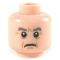 LEGO Head, Dark Bluish Gray Eyebrows, Cheek Lines, Frown [CLONE]