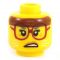LEGO Head, Female, Yellow with Whiskers, Glasses, and Headband