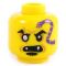 LEGO Head, Dark Red Eyes, Dark Purple Tattoos, Open Mouth [CLONE] [CLONE]