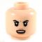 LEGO Head, Black Hair and Thick Moustache, Angry Face [CLONE] [CLONE] [CLONE] [CLONE]