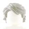 LEGO Hair, Swept Back and Tousled, Light Bluish Gray