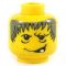 LEGO Head, Messy Gray Hair, Smile with Single Tooth