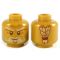 LEGO Head, Gold Skin with Gold Eyebrows and Beard, Braided Ponytail