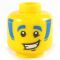 LEGO Head, Brown Sideburns and Open-Mouthed Smile [CLONE] [CLONE] [CLONE] [CLONE]