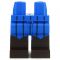 LEGO Legs, Blue with Dark Brown Boots
