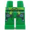 LEGO Legs, Green with Lime Sash, Azure Circles Pattern